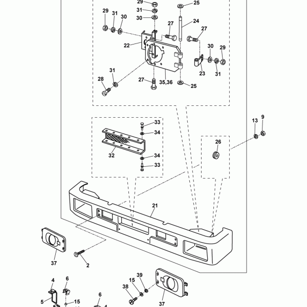 37D01 Бампер передний