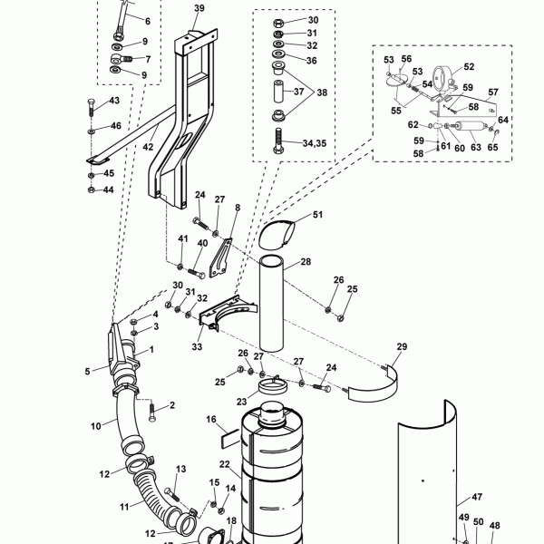 43C01 Выхлопная система на шасси