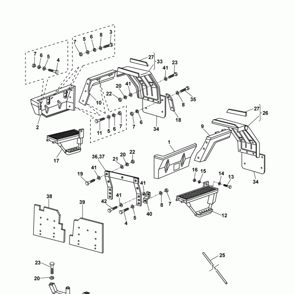 52A02 Крыля, кожухи защитные