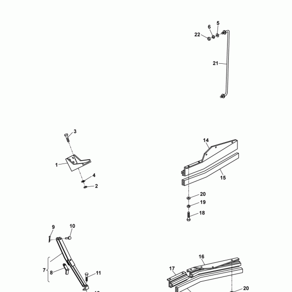 52B01 Подпорка кабины, кожухи защитные