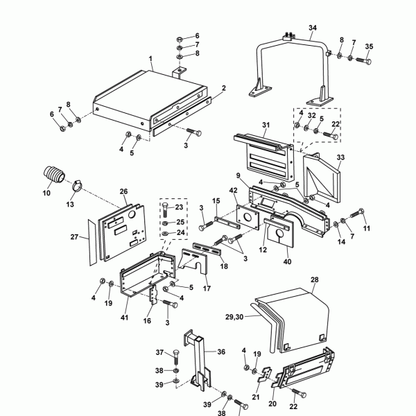 53B01 Кожухи шумоподавления верхние