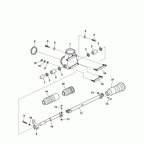 57B01 Механизм переключения передач на шасси