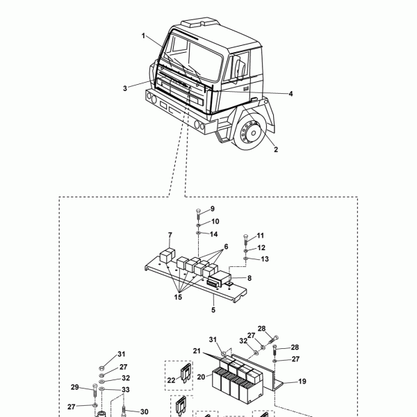 69A01 Электрооборудование кабины, электропроводка