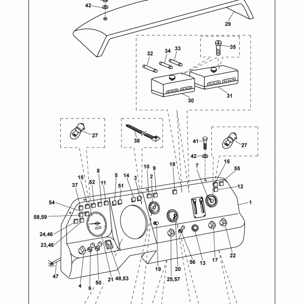 61A01 Панель приборов оборудованный