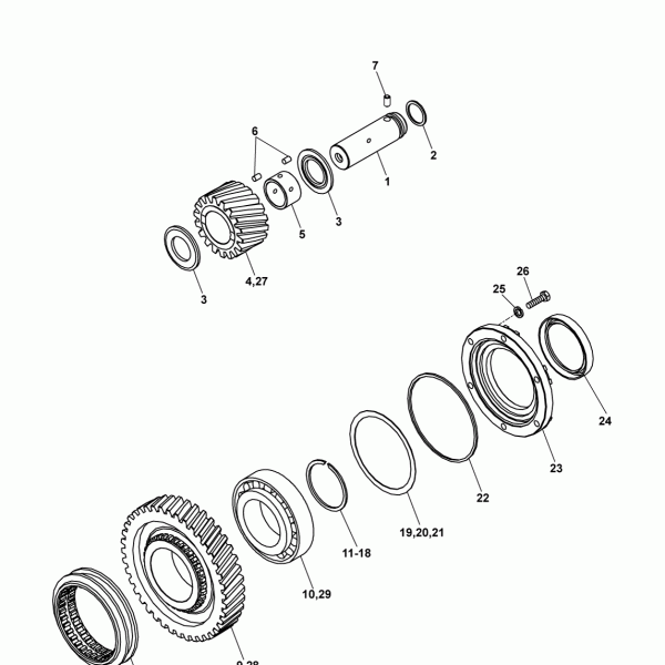 10A07 Шестерня заднего хода