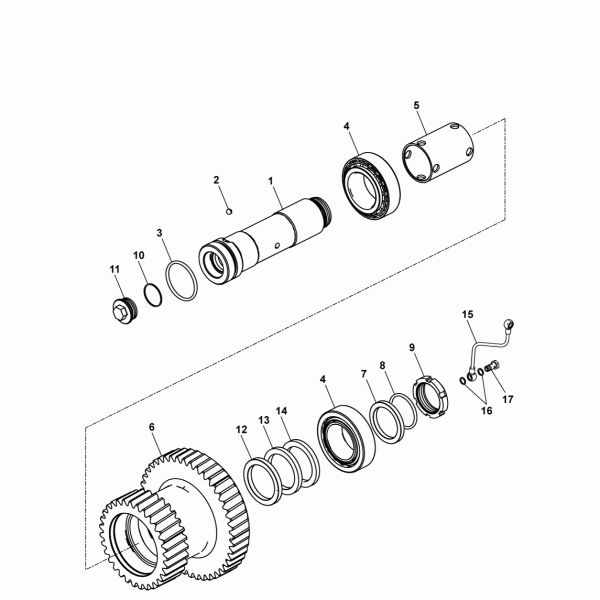 12A03 Палец паразитной шесетрни, малая шесетрня
