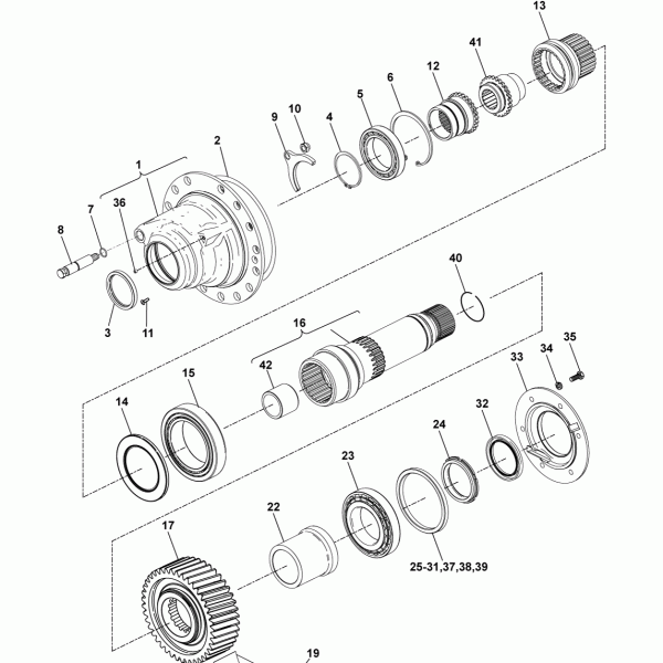 12A04 Крышка дифференциала, вал нижный, крышка задняя