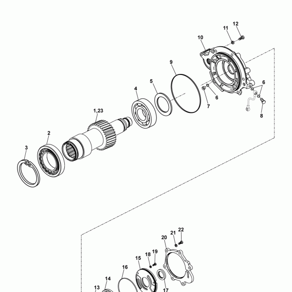 12B02 Шестерня ведущая, крышка задняя