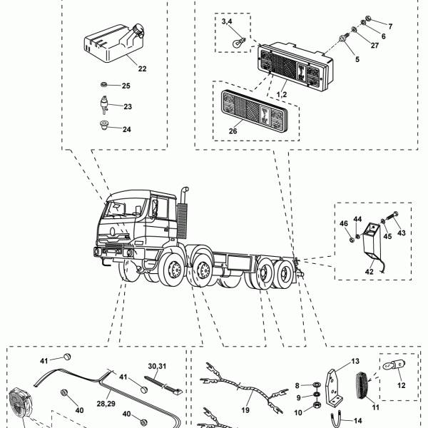 70C02 Освещение автомашины - шасси