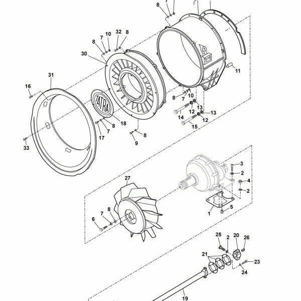 05A12 Держатель вентилятора, вал вентилятора