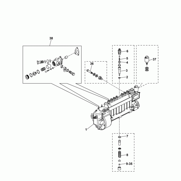 05A25 Комплект форсунок (детали)