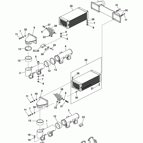 05A29 Всасывающий и выхлопной трубопррводы