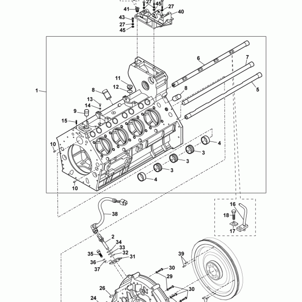 05B03 Картер двигателя, картер маховика