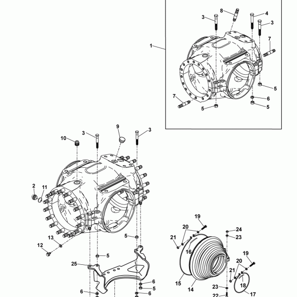 21B02 Картер главной передачи