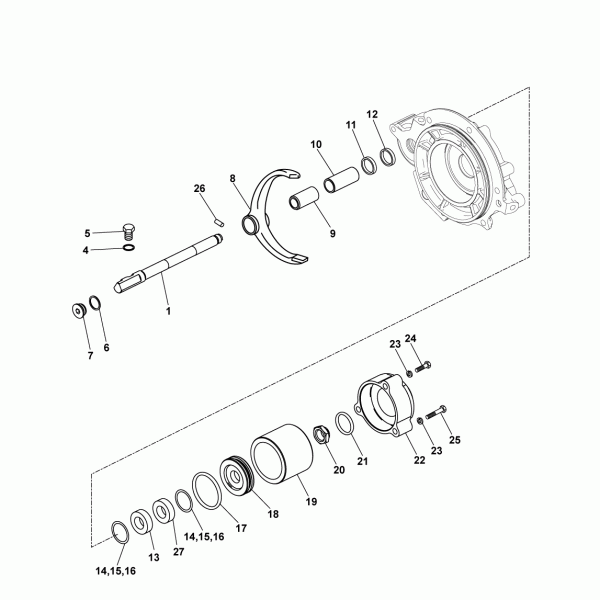 12A05 Штоки и вилки переключения передач