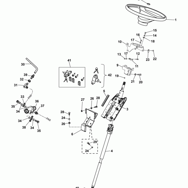 55B01 Часть механизма рулевого управления в кабине