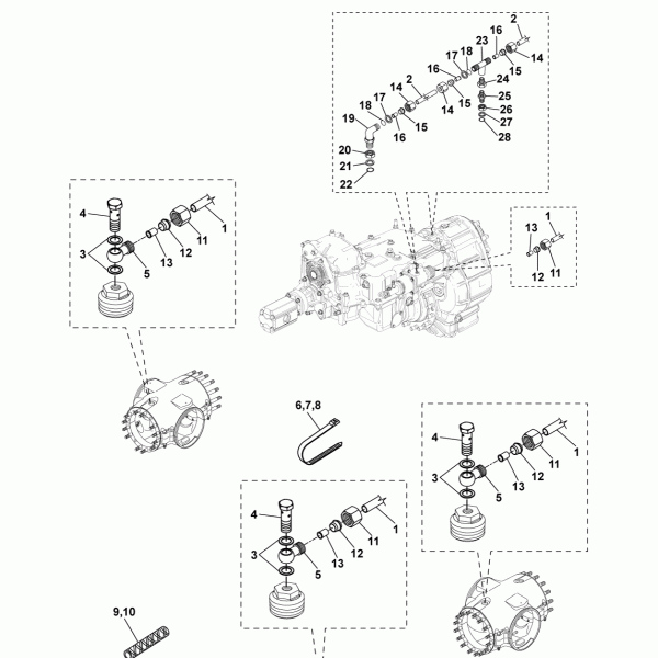 31B01 Деаерация мостов, коробки передач, допол. коробки