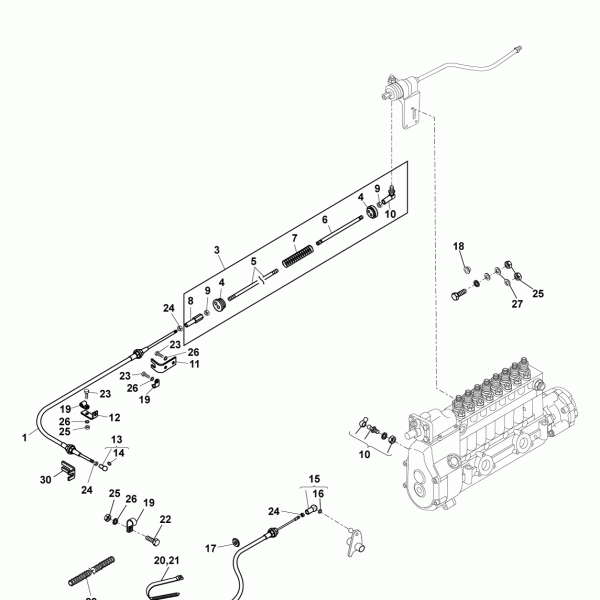 05A27 Управление моноблока - бок двигатель