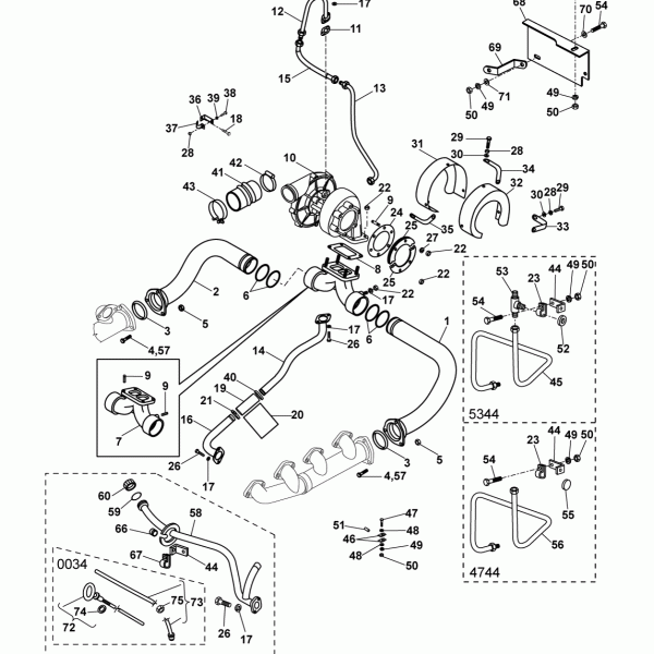 05A30 Система турбонаддува