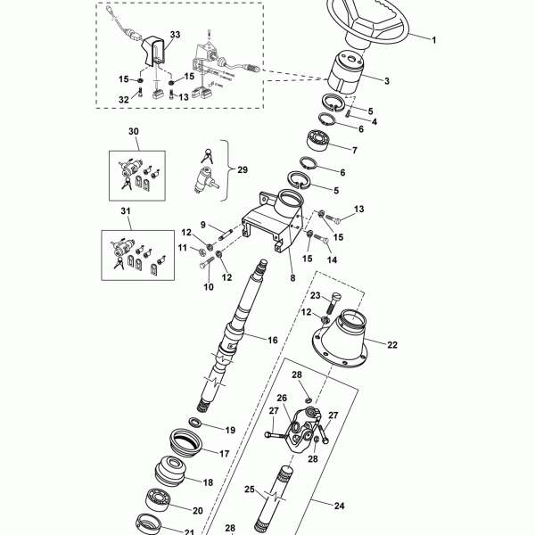 55A01 Часть механизма рулевого управления в кабине
