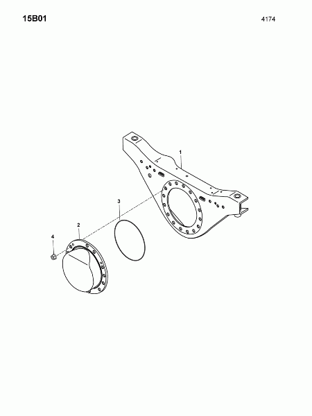 15B01 Поперечник передний с крышкой