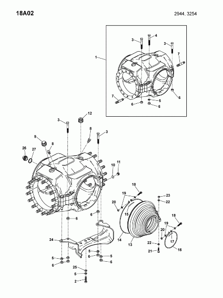 18A02 Картер главной передачи
