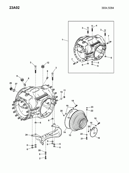 23A02 Картер главной передачи