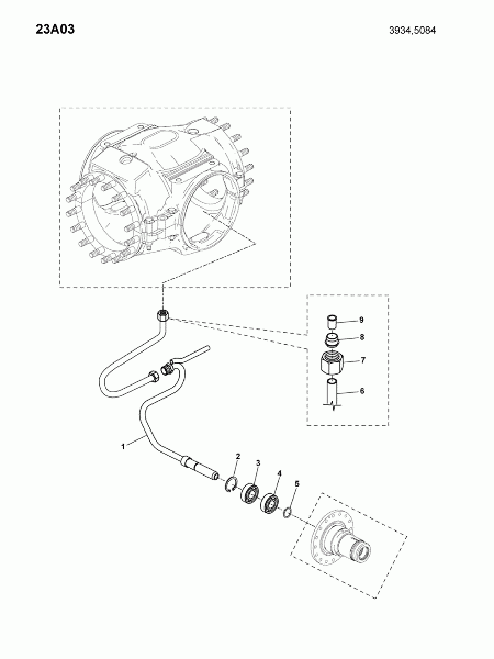 23A03 Трубка регулировки давления воздуха