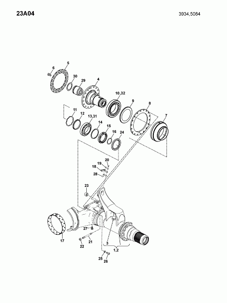 23A04 Полуоси