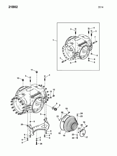 21B02 Картер главной передачи
