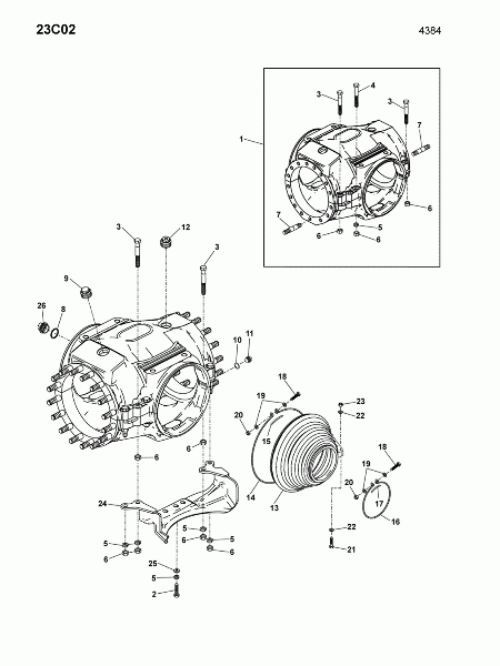 23C02 Картер главной передачи