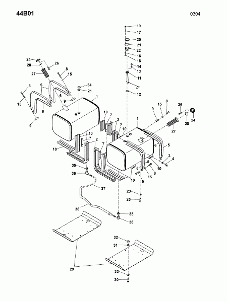 44B01 Топливный бак