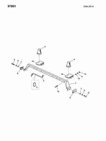 97B01 Кронштейны помощных лампочек с маяком