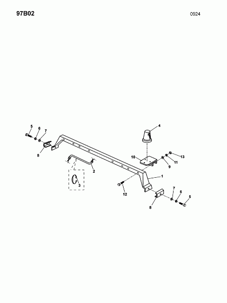 97B02 Кронштейн помощных лампочек с маяком
