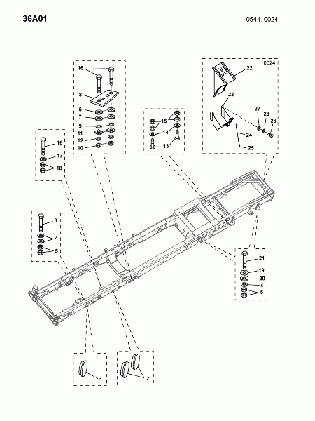 36A01 Рама - закрепление на шасси