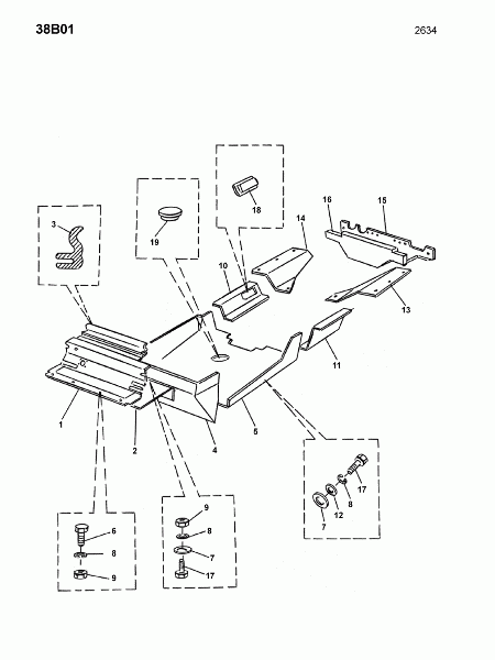 38B01 Кожух шумоподавления нижний