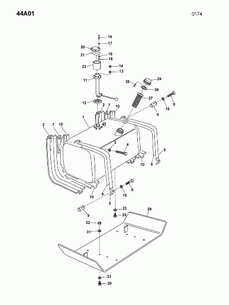 44A01 Топливный бак 320 л