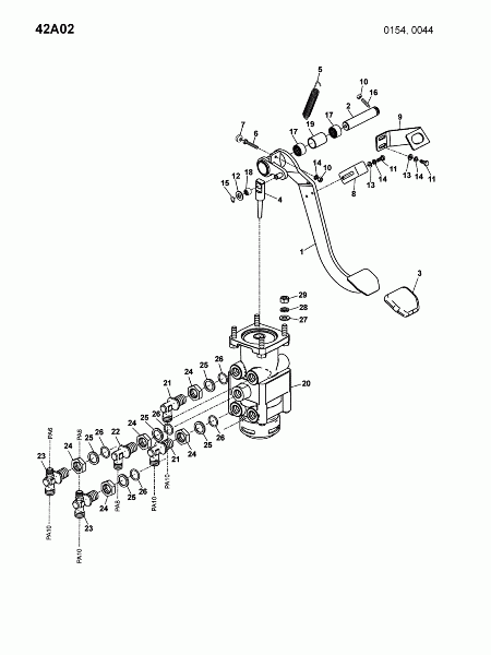 42A02 Управление крана тормозного