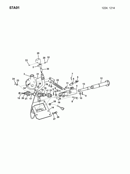 57A01 Механизм переключения передач на кабине