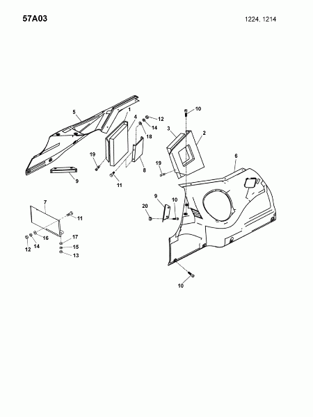 7A03 Кронштейны и кожухи внутренние