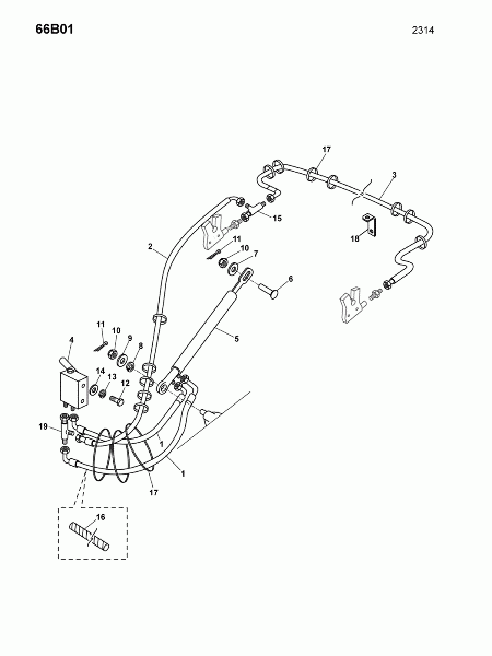 66B01 Управление откидывания кабины