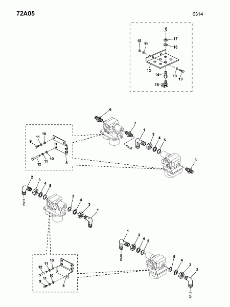 72A05 Принадлежности клапанов АБС, соединение контрольное