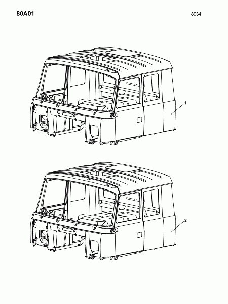 80A01 Кабина водителя