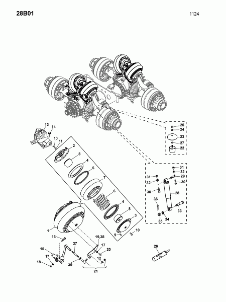 28B01 Подвеска задняя