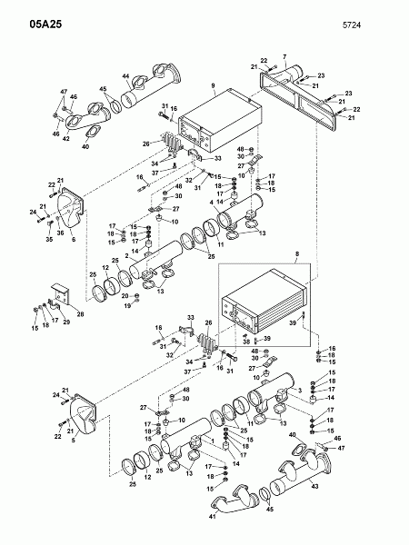 05A25 Всасывающий и выхлопной трубопроводы