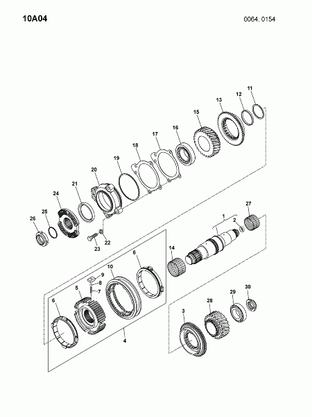 10A04 Вал ведущий, вилка