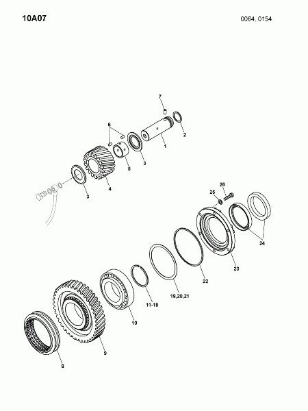 10A07 Шестерня заднего хода