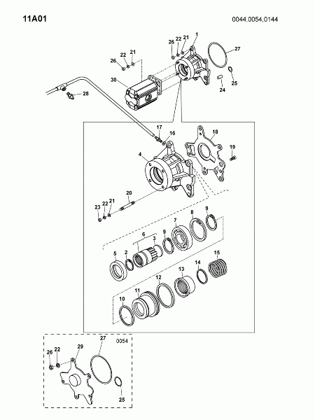 11A01 Отбор мощности в сборе
