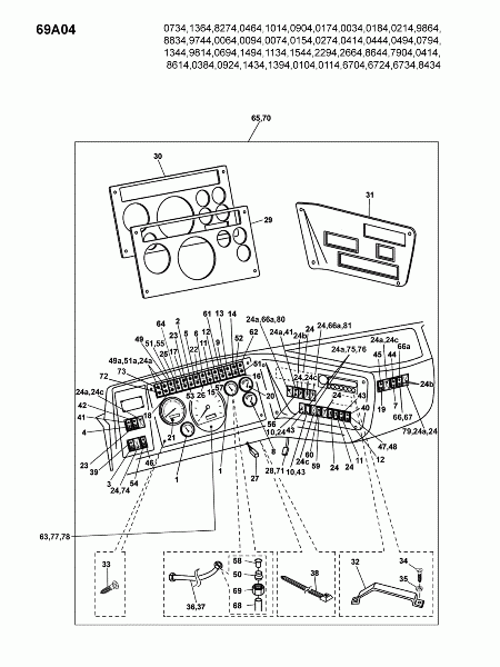 69A04 Панель приборов