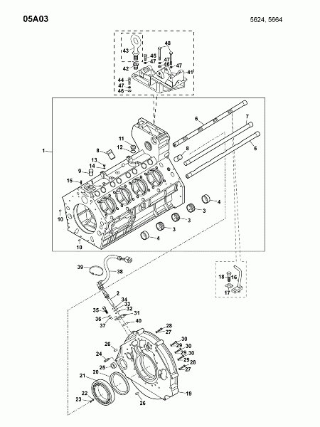 05A03 Картер двигателя, картер маховика, индикатор